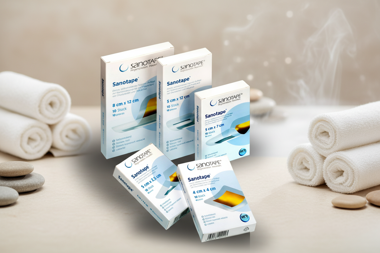 Sanotape in 5 Größen erhältlich.