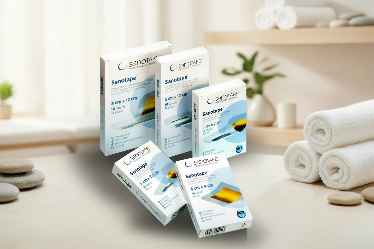 Sanotape in 5 Größen erhältlich.