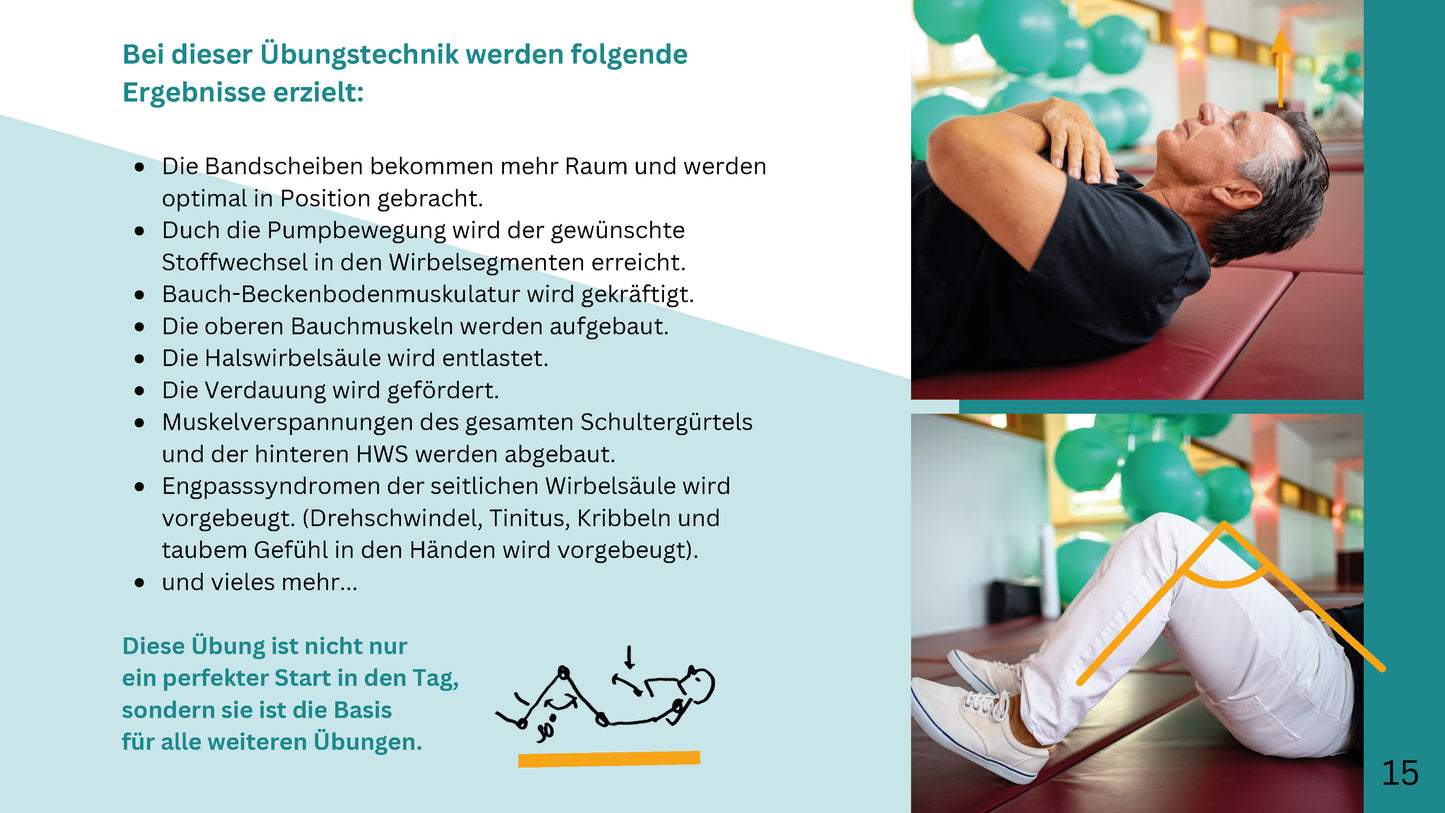 Reha-Experte Übungsbuch Rückseite - Informationen zum Autor und Inhalt