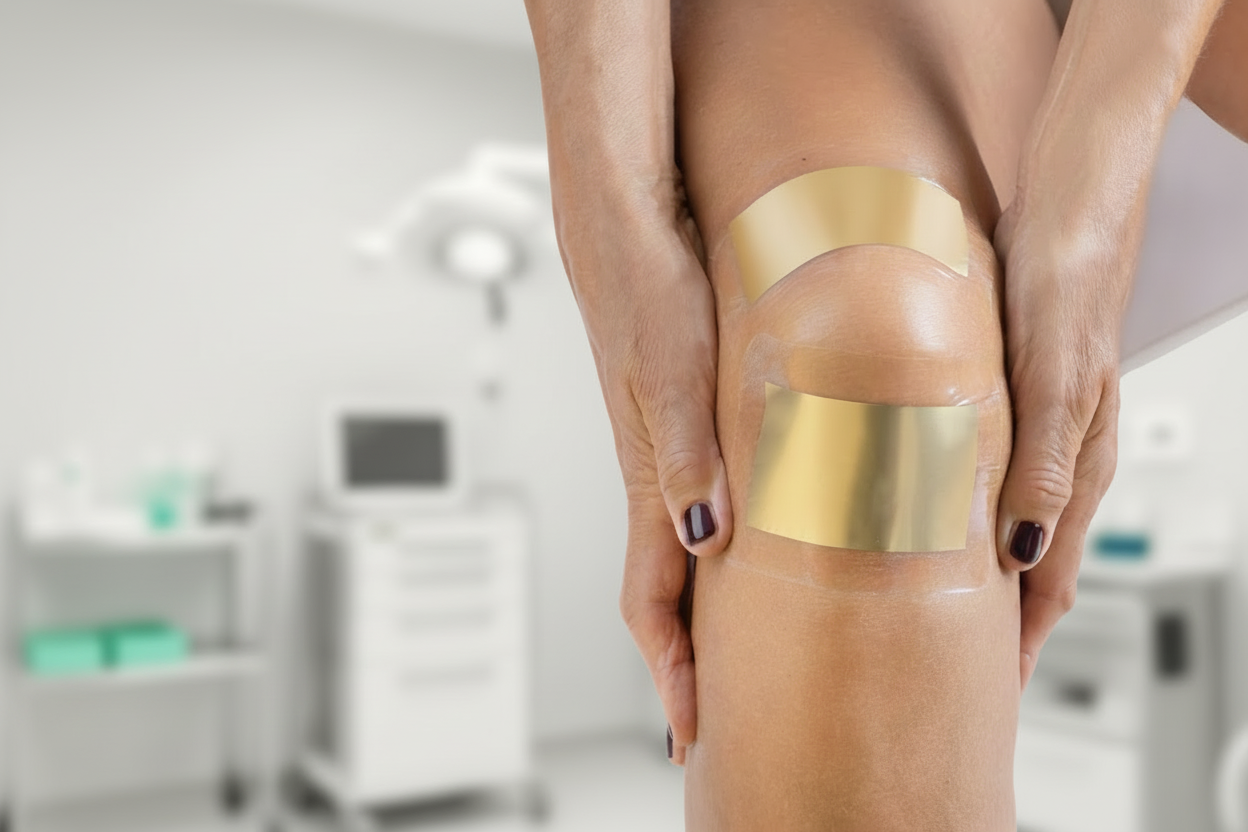 Knietape, Knieschmerzen, Knie OP TEP, Schlittenprothese, Narbe