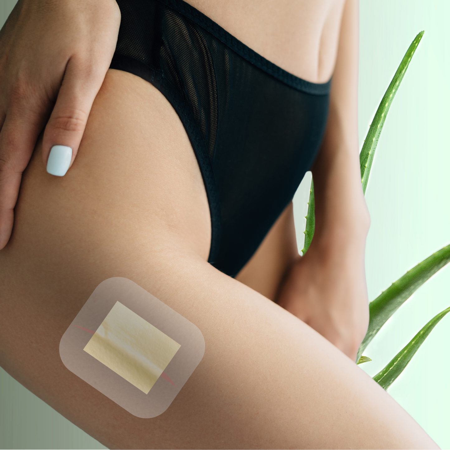 Sanotape® 尺寸为 8x12 厘米，用于疤痕护理和预防压疮和褥疮